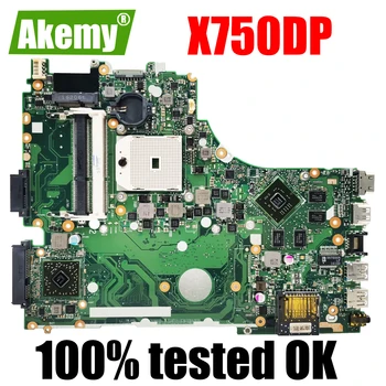 X750DP Notebook Mainboard LVDS EDP για ASUS X550 K550D X550D K550DP X550DP X750D Μητρικών καρτών Lap-top rev2.0