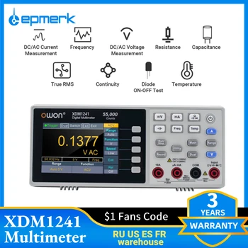 XDM1041/XDM1241 Πάγκο Ψηφιακό Πολύμετρο 4 1/2 55000 Μετράει True RMS 3.5 ίντσας LCD USB ΣΥΝΕΧΈΣ Ρεύμα AC Βολτόμετρο Θερμοκρασία