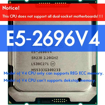 XEON E5 2696 V4 CPU επεξεργαστής 22-πυρήνες 2.2 GHZ 55MB 14nm LGA 2011-3 Atermiter DDR4 Turbo D4 Μητρική πλακέτα Για την εξάρτηση Intel xeon