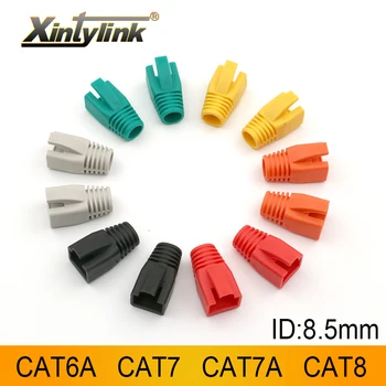 xintylink rj45 καλύμματα cat6a cat7 cat8 δικτύου rj rg 45 rj-45 ethernet συνδετήρας καλωδίων cat 7 cat7a πολύχρωμες μπότες θήκη μπους