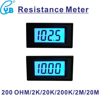 YB5135RD LCD Ψηφιακό ωμόμετρο την Αντίσταση Μετρητής Μετρητής ΩΜ Σύνθετης αντίστασης του Μετρητή αντιστάτη Ελεγκτής 0-200 OHM 2K 20K 200K 2M 20M ohmmetro