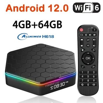 YLW T95Z PLUS Android 12.0 Κιβώτιο TV 6K 3D BT5.0 Wifi6 Set Top Box 4G RAM 64GB Media Player Υποστήριξη 1080P/AV/3G Διαδίκτυο Αναζήτηση