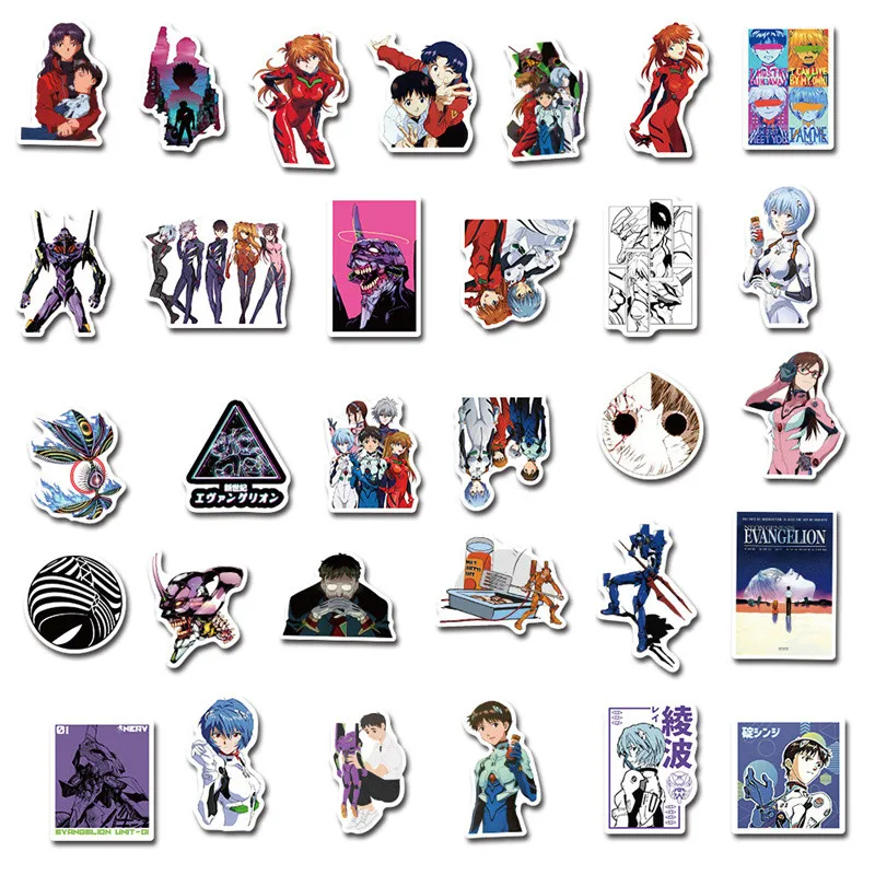 10/30/50 pc Anime Evangelion Γκράφιτι Χαρακτήρα Κινουμένων σχεδίων DIY Τηλέφωνο Λεύκωμα Lap-top Αποσκευών Skateboard Αυτοκόλλητων ετικεττών Decals Παιχνιδιών Παιδιών