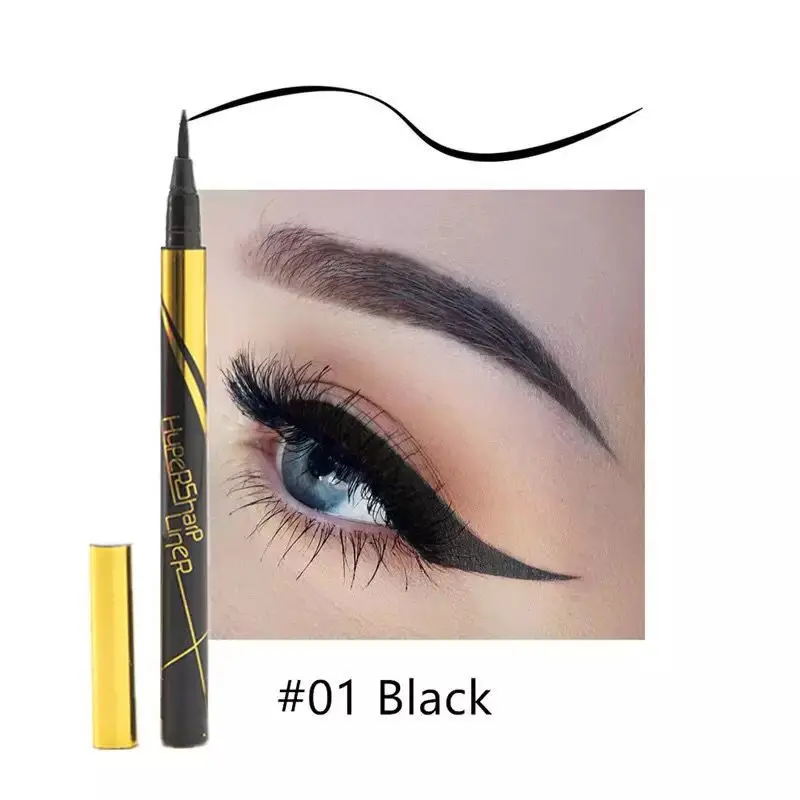 1PC Μικρό Χρυσό Στυλό Γρήγορη-ξήρανση Eyeliner Waterproof Long-lasting Eyeliner Μαύρο/Καφέ Μάτια Μακιγιάζ Υγρό Eyeliner Μολύβι