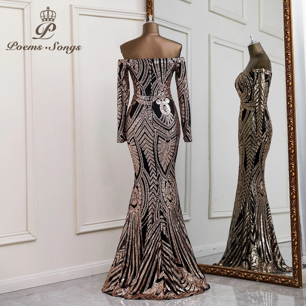 2022 Κομψό Μακρύ μανίκι πούλιες φορέματα βραδιού prom φορέματα βραδινά φορέματα vestidos de fiesta ρόμπα de soirée de mariage
