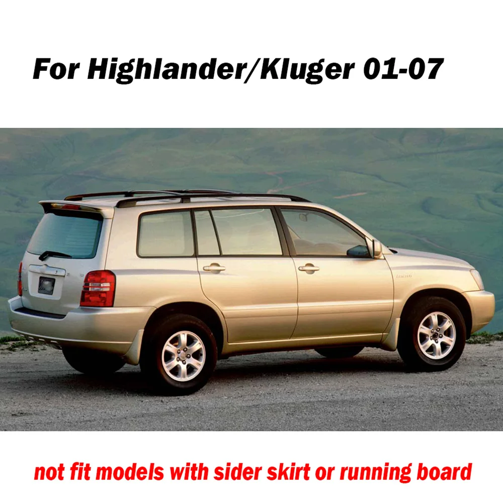 4Pcs Για Highlander της Toyota Kluger 2001 - 2007 XU20 Σύνολο Χτυπήματα Λάσπης Αυτοκινήτων Βρώμικο Χτύπημα Φρουρές Παφλασμών Φτερά 2002 2003 2004 2005 2006