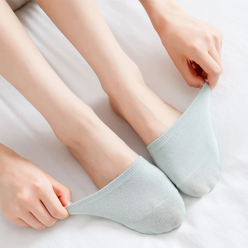 5 Ζευγάρια Γυναίκα Αναπνεύσιμες Κάλτσες Βαμβακιού Αόρατες Πόδι Toe Μισές Κάλτσες Στερεό Χρώμα το Καλοκαίρι Λεπτό Δεν Δείχνουν Θηλυκό Sox носки без пятки