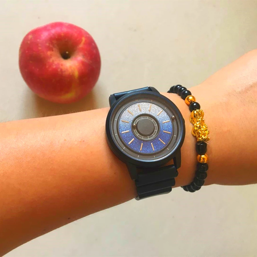 EUTOUR Μαγνητική Μπάλα Ρολόι ατόμων Πολυτέλειας εμπορικών Σημάτων Χαλαζία Καρπό Ρολόγια Αδιάβροχο Wristwatches των Ατόμων Αρσενικό Ρολόι του Χρόνου Relogio ' Masculino
