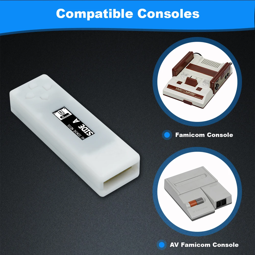 Famicom Disk System Drive Emulator FDSkey με την Επίδειξη OLED Υποστήριξη MicroSD Κάρτα Παιχνίδι Για το Famicom Κονσόλα AV FC