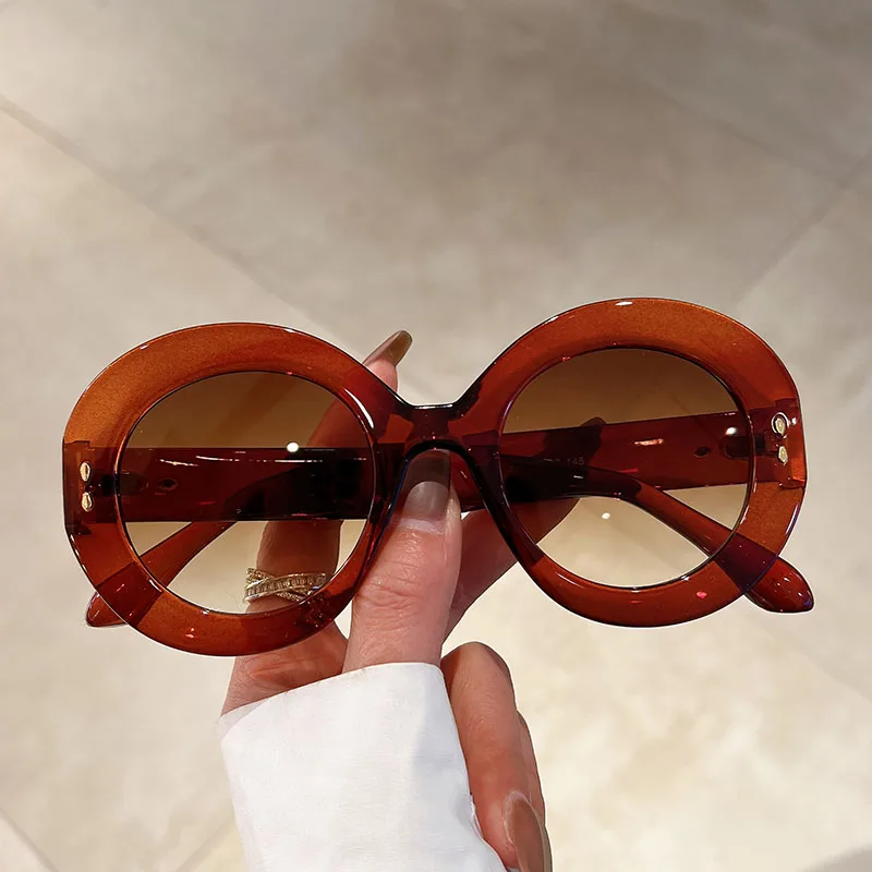 GM LUMIAS Μεγάλου μεγέθους Στρογγυλά γυαλιά Ηλίου των Γυναικών Μόδας Εκλεκτής ποιότητας Candy Αποχρώσεις Νέα Μοντέρνα Ρετρό Σχέδιο εμπορικών Σημάτων UV400 Γυαλιά