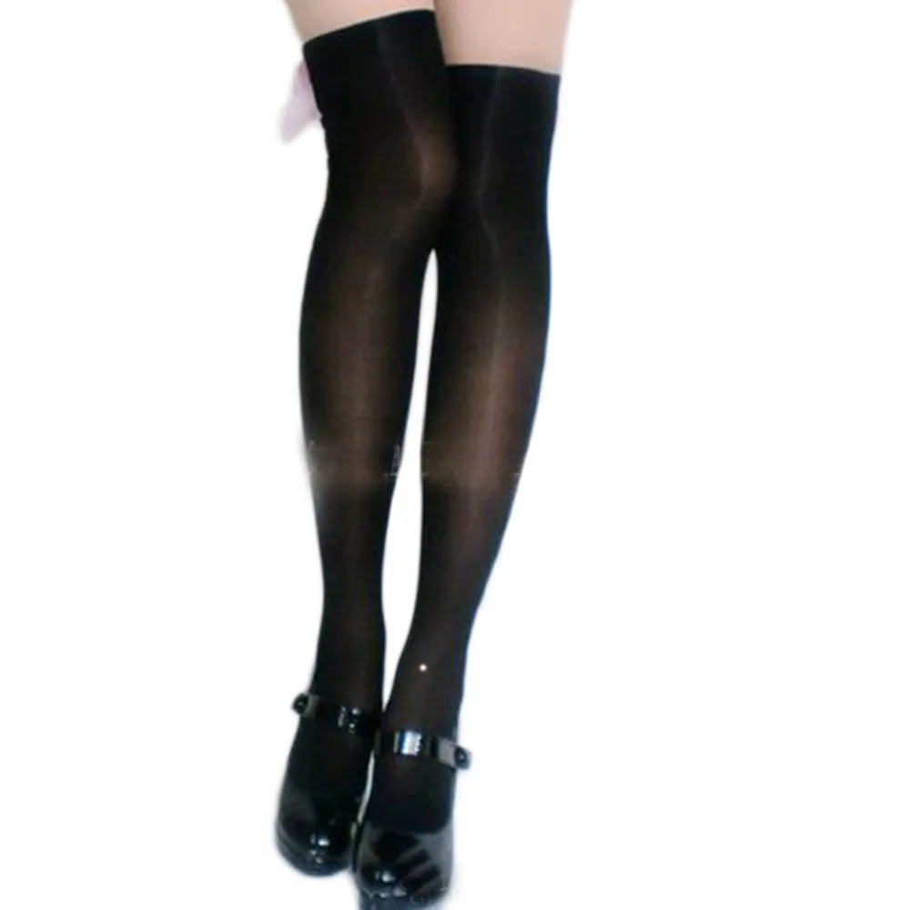 Hold-Ups Bowknot Κορυφές Πυρετός της Μόδας Σέξι Γυναίκες Fishnet υψηλής γόνατο Καλσόν Κάλτσες Καλσόν Κυρίες Πλέγμα σέξι σώμα