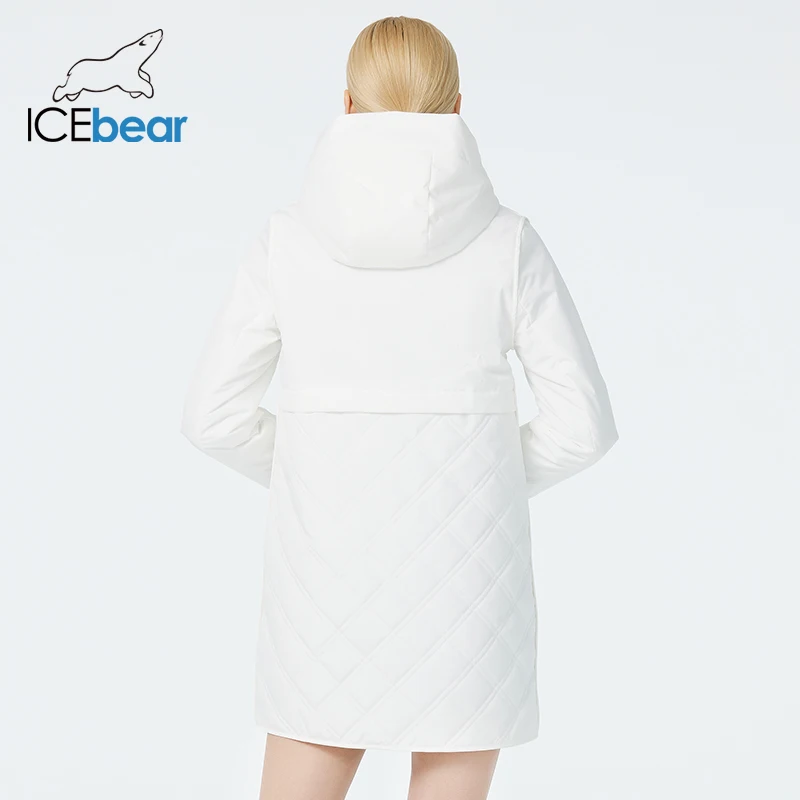 ICEbear 2023 Νέων Γυναικών Παλτό των Windproof Χαλαρά Άνοιξη το Θηλυκό Σακάκι Πολλές Τσέπες Soild Ζεστό Φως Βαμβάκι Μπουφάν GWC3659I