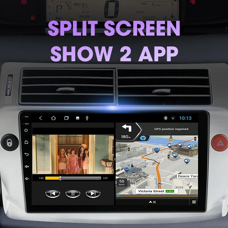 JMCQ 4G Android 2DIN DSP Ραδιόφωνο Αυτοκινήτου Multimedia Video Player για το Citroen C4, C-Triomphe C-Quatre 2004-2014 Πλοήγησης GPS Carplay