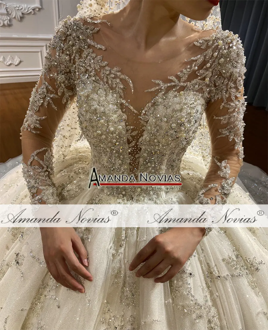 NS4392 Καυτή Πώληση Πολυτελές Γαμήλιο Φόρεμα πριγκίπισσα