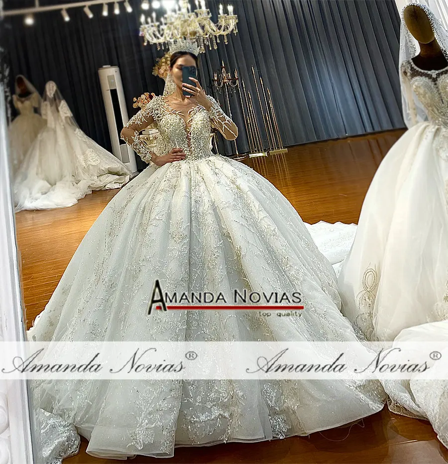 NS4392 Καυτή Πώληση Πολυτελές Γαμήλιο Φόρεμα πριγκίπισσα