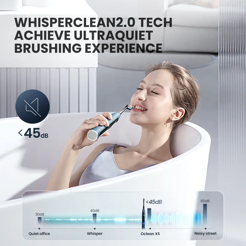 Oclean XS Smart Ηχιτική Ηλεκτρική Οδοντόβουρτσα Σετ Υπερήχου Οδοντιατρική Λευκαντικό Επανακαταλογηστέα Αυτόματη Υπερηχητική Teethbrush Εξάρτηση