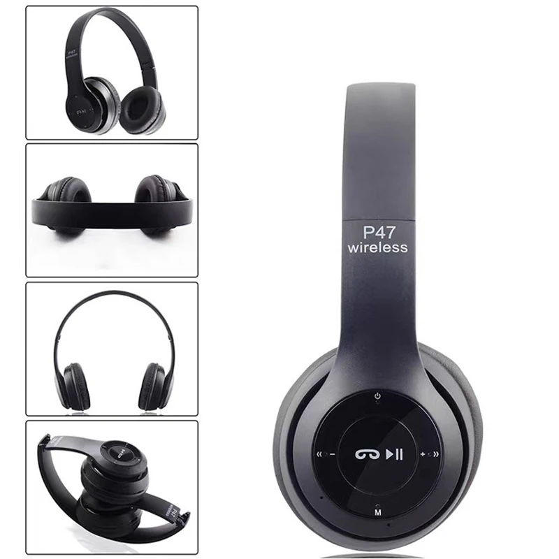 P47 Ακουστικά Ασύρματα Ακουστικά Inalambicos Για IOS Android Κινητό Xiaomi Sumsamg Huawei Καρτών Υποστήριξης SD Bluetooth Ακουστικό