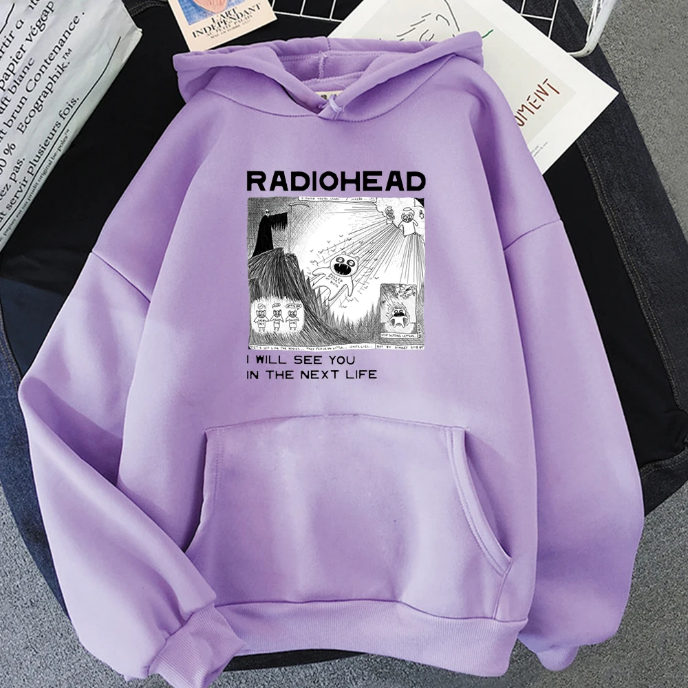 Radiohead RadioIndie Ανεμιστήρα Κουκούλα Αστεία Γραφικών Μπλούζες Των Ατόμων Φθινόπωρο/Χειμώνας Φούτερ Πουλόβερ Harajuku Μαλακό Hoody Ανδρικής Ένδυσης