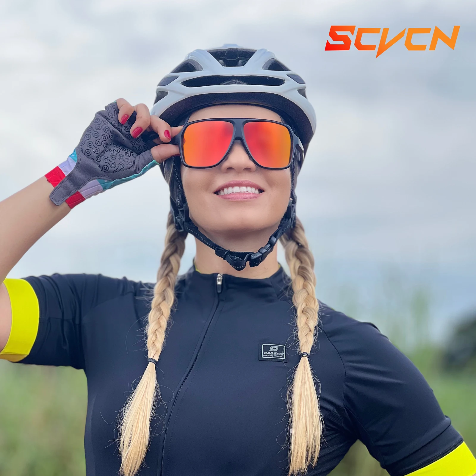 SCVCN Πολωμένος Ανακύκλωσης Γυαλιών Άνδρες Γυναίκες Υπαίθριος Αθλητισμός που Τρέχει τα γυαλιά Ηλίου Βουνού, Ποδήλατο Δρόμου Γυαλιά Ασφάλειας UV400 Γυαλιά