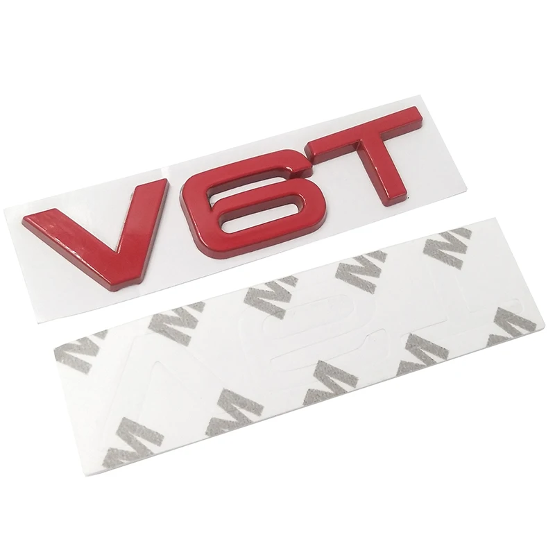 Styling αυτοκίνητο 3D Μετάλλων V6T V8T V6 V8 T Κιγκλίδωμα Πλευρά του Σώματος Έμβλημα Ουρά Κορμών Κιγκλίδωμα Διακριτικό Αυτοκόλλητο Για Audi A3 A4 A5 A6 A1 Q3 Q5 Q7