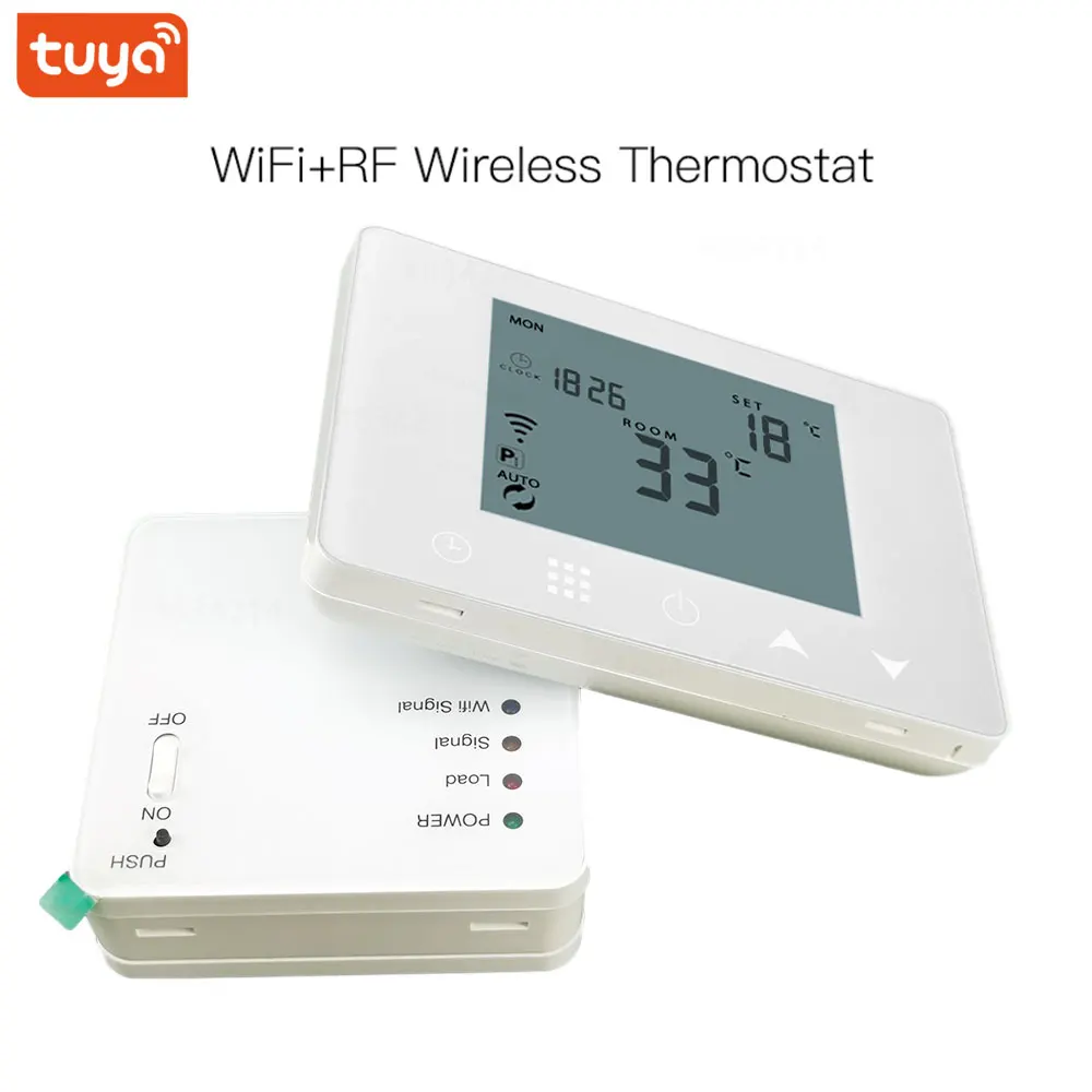 TUYA WiFi RF 6 σε 1 Ασύρματο Θερμοστάτη χώρου με Για το Λέβητα Αερίου/Νερού/Εδάφους, Θέρμανση Τηλεχειρισμού Ελεγκτής Θερμοκρασίας