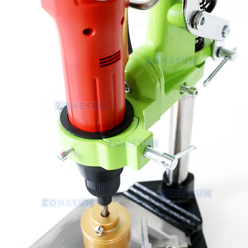 ZONESUN Ημι-αυτόματη Μηχανή Κάλυψης Μπουκαλιών ZS-XG80W Αργιλίου Χυμού Μπουκαλιών στιλβωτικής ουσίας Καρφιών Καλύμματα Screwer