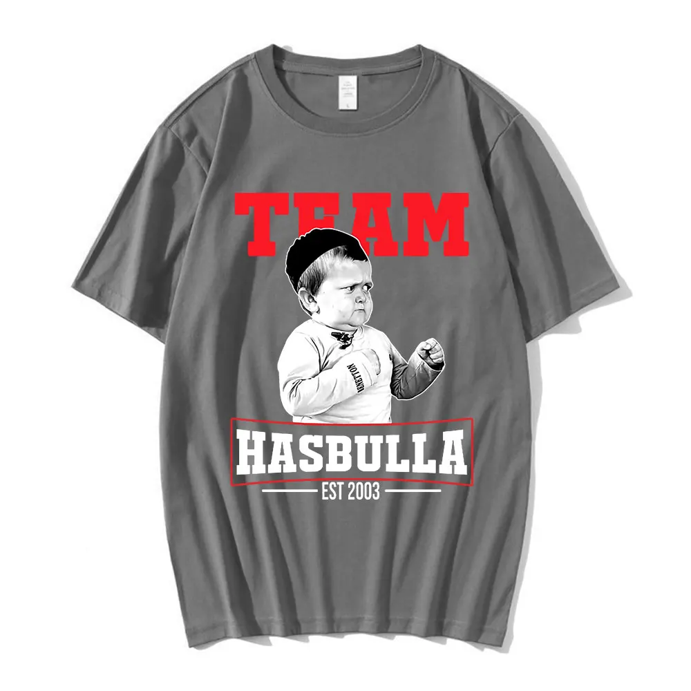 Αστεία Ομάδα Hasbulla Magomedov T Shirt Ρωσία Μίνι Khabib Blogger Καταπολέμηση Meme Καλοκαίρι T-shirt Casual 100% Βαμβάκι T-shirts