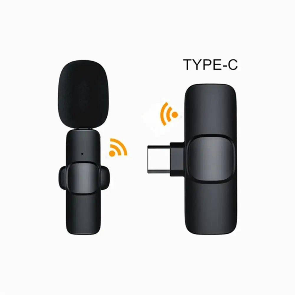 Ασύρματο Μικρόφωνο Πέτου Μείωση Θορύβου 48khz σε Πραγματικό χρόνο Ραδιόφωνο Mini Τύπου c ios Μικρόφωνο Συμβατό με Android iPhone ipad