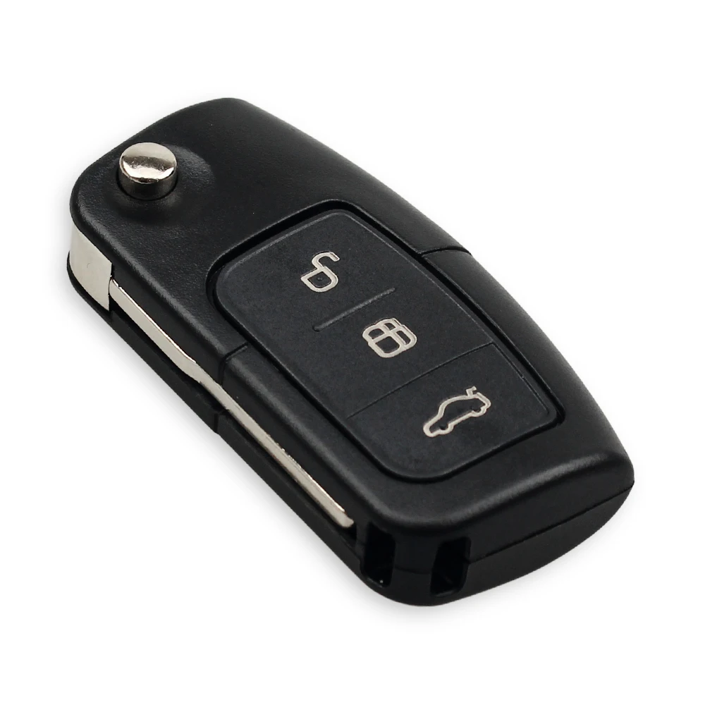 ΒΑΣΙΚΌΣΑΣ 433MHz 4D63 το Τσιπ 3 Κτυπήματος Κουμπιών που Διπλώνει το Τηλεχειριστήριο-Κλειδί για το Ford Focus Fiesta 2013 Fob Περίπτωση Με HU101 Λεπίδα
