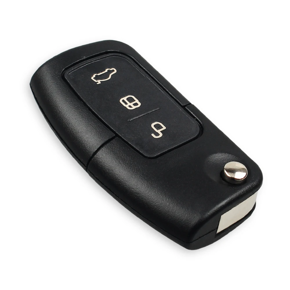 ΒΑΣΙΚΌΣΑΣ 433MHz 4D63 το Τσιπ 3 Κτυπήματος Κουμπιών που Διπλώνει το Τηλεχειριστήριο-Κλειδί για το Ford Focus Fiesta 2013 Fob Περίπτωση Με HU101 Λεπίδα