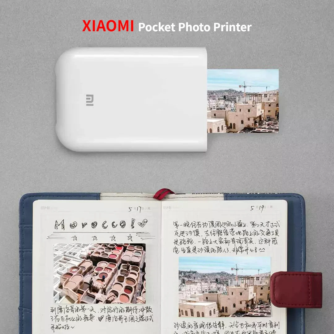 Καθολική Έκδοση Xiaomi Mi Φορητό Εκτυπωτή Φωτογραφιών AR Φωτογραφία ZINK Θερμικά Τσεπών Μίνι Ασύρματο Bluetooth Εκτυπωτή Υποστήριξη Mi APP Σπίτι