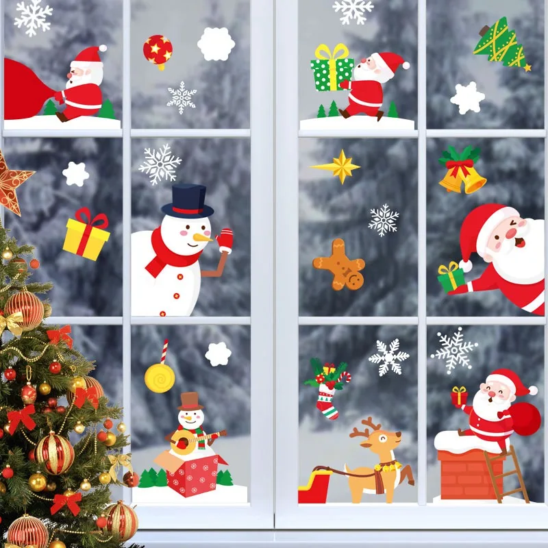Καλά Χριστούγεννα Παραθύρων Τοίχων Αυτοκόλλητες Ετικέττες Διακοσμήσεων Χριστουγέννων Για Το Σπίτι Navidad 2022 Χριστουγεννιάτικα Στολίδια Δώρο, Ευτυχισμένο Το Νέο Έτος 2023