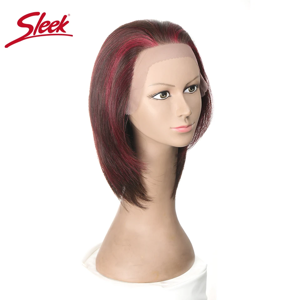 Κομψή Βραζιλίας Δαντέλα Μπροστά Περούκες Ανθρώπινα Μαλλιών Ξανθιά DX3147 Επισημάνετε F2/33 P4/30 Κόκκινο 99J Χρώμα Περούκα Ίσια Remy Ανθρώπινα Μαλλιά Περούκες