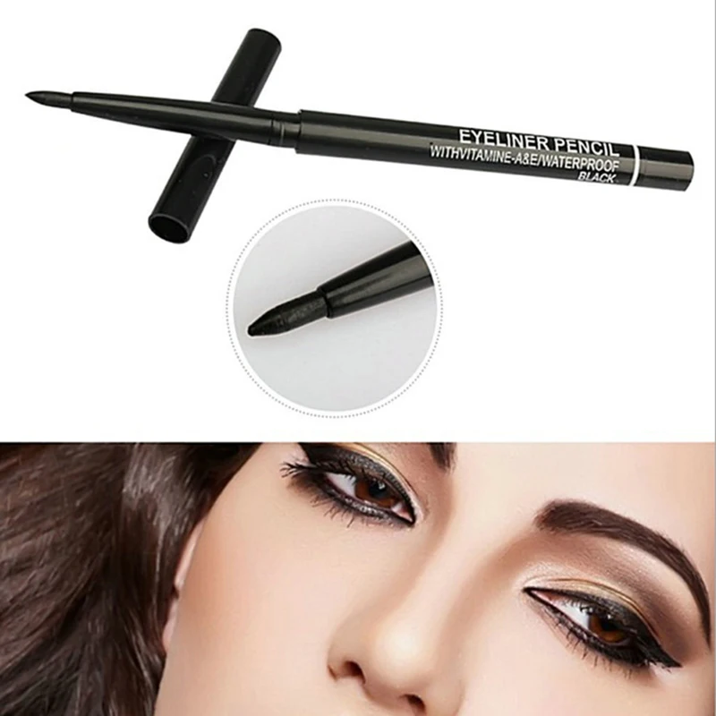Μαύρο Καφέ Eyeliner Στυλό Γρήγορη-ξήρανση Eyeliner Αυτόματη Περιστροφή Eyeliner Gel Στυλό Μολύβι Ομαλή Ομορφιάς Big Eyes Makeup το Καλλυντικό