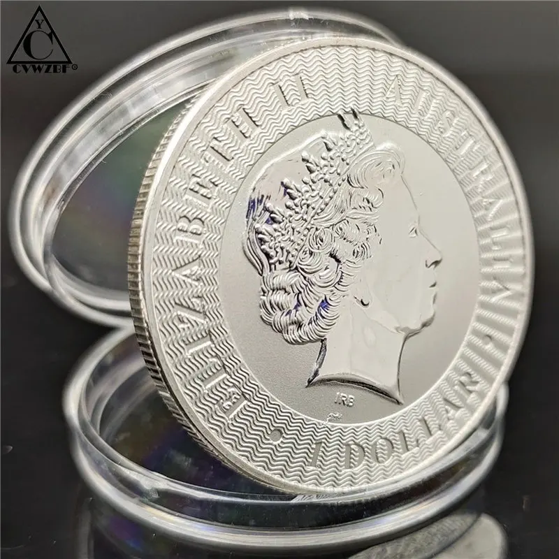 Μη Μαγνητικό 2021 2016 Αυστραλίας Καγκουρό 1OZ 999 Καλά το Ασήμι Κάλυψε το Νόμισμα Ελισάβετ ΙΙ Αναμνηστικά Κέρματα Συλλεκτικά Δώρα
