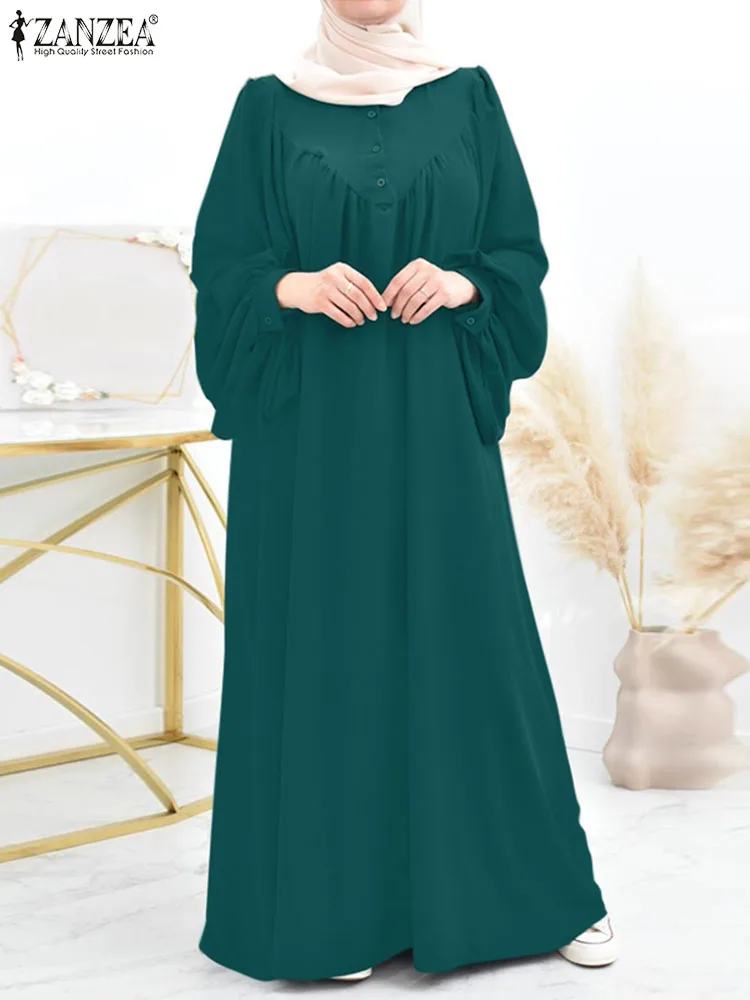 Μουσουλμανική Μαντίλα Φορέματα Για τις Γυναίκες στην Τουρκία το Abaya Υπερμεγέθη Ρόμπα ZANZEA Eid Mubarek Maxi Φόρεμα Ντουμπάι Vestidos Καφτάνι Isamic Ρούχα