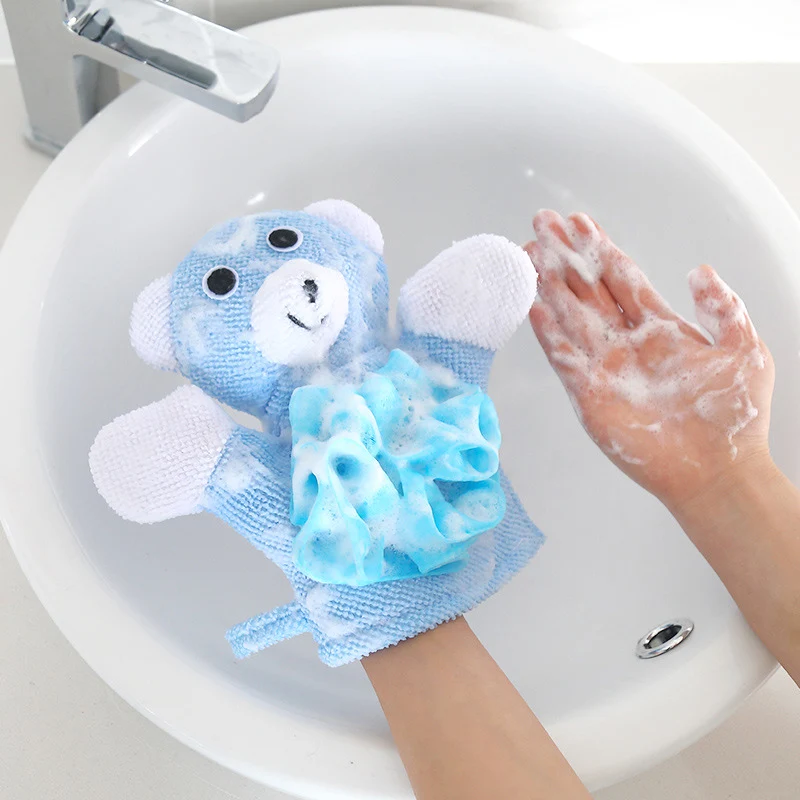 Μπάνιο το μωρό Γάντια για Παιδιά τα Μικρά παιδιά Κινούμενων σχεδίων Ζωική Μορφή Ντους Γάντια Πετσέτα για το μπάνιο των Παιδιών, Πλύσιμο Καθαρό Ντους Μασάζ