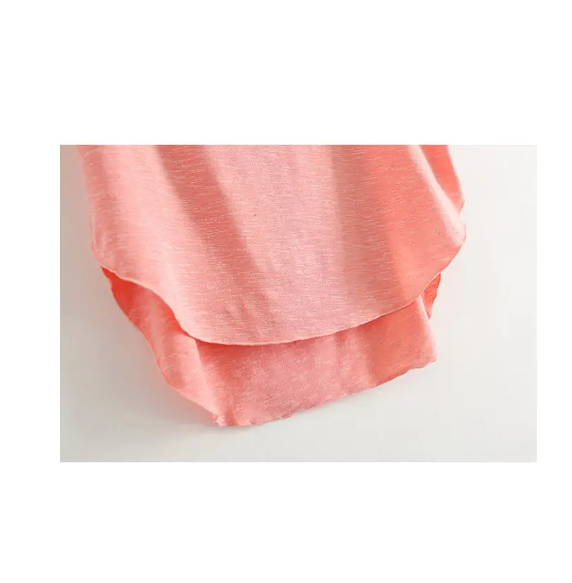 Μπαμπού γυναικών T-shirt γύρω από το Λαιμό Στερεό Χρώμα Καλοκαιρινό Tshirt Κορίτσι Ψύξης κοντομάνικο Φλοράλ Casual Ouc365a