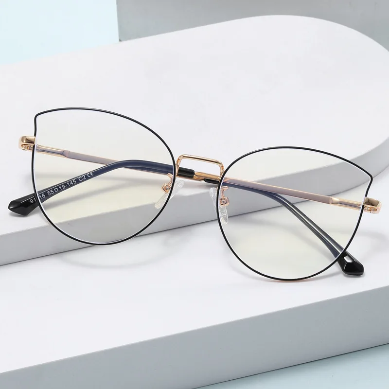 Μόδα Μάτι της Γάτας Αντι-μπλε Ελαφριά Επίπεδη Γυαλιά οι Γυναίκες είναι Σαφής Λεπτή Γυαλιά Πλαισίων Διαφανής Αντι Μπλε Ελαφρύ Υπολογιστή Eyewear