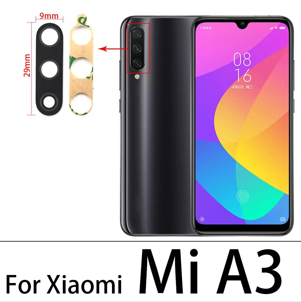 Νέα Για το Xiaomi Mi 5X 6X A1 A2 Lite A3 Mix 2 2S 3 Max 2 3 Οπίσθια Πίσω Κάμερα Φακών Γυαλιού με την Κόλλα Αυτοκόλλητο Μέρη Αντικατάστασης