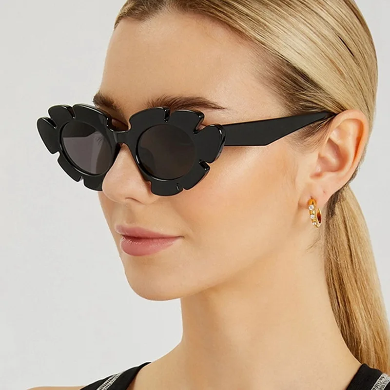 Νέα Μόδα Χρυσάνθεμο Σχήμα τα γυαλιά Ηλίου UV400 Προσωπικότητα Αστεία Υπαίθρια Ομπρέλα Γυαλιά Ήλιων Punk Hip Hop Πάρτι Γυαλιά