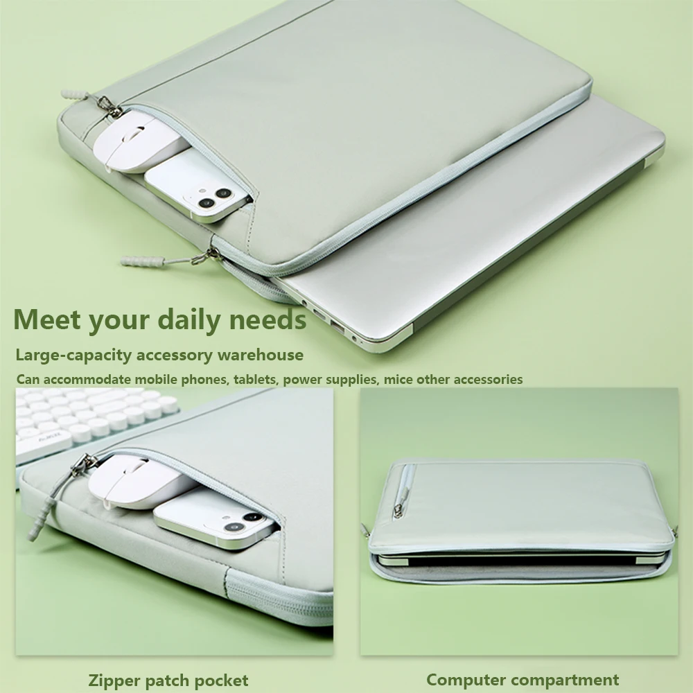 Νέα Στερεό Χρώμα Ρετρό Στυλ Busines Τσάντα Lap-Top Για Τον Αέρα MacBook Pro 13 15 13.3 14 15.6 Ιντσών Notebook Απλή Μόδα Θήκη Υπολογιστή