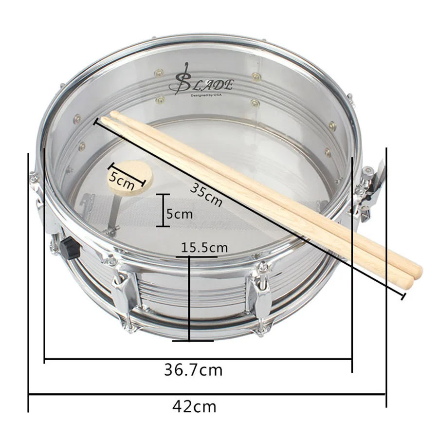 Ο ΣΛΈΙΝΤ 14 Ίντσες Ταμπούρο Κρουστό Όργανο Υψηλής Ποιότητας Drum Set Με 1 Ζευγάρι Maple Τύμπανο Τύμπανο Ραβδί Βίδα Κλειδί και το Λουρί