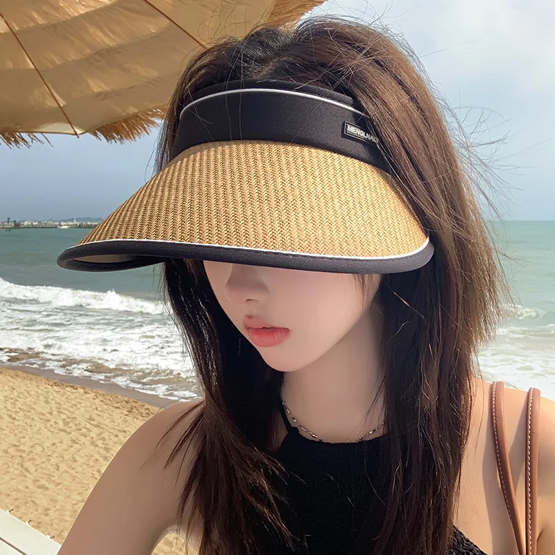 Οι γυναίκες Άχυρο Καπέλο Γείσων Ήλιων Ευρύ Χείλος Καλοκαίρι UV Προστασία Παραλία Cap Πτυσσόμενο Packale κορέας Στυλ Kpop Δωρεάν αποστολή