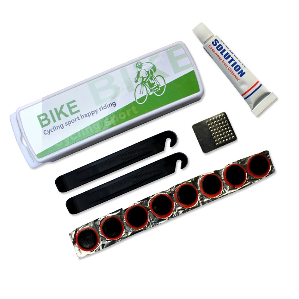 Ολοκαίνουργιο Ποδήλατο Ποδήλατο Λάστιχο Κιτ Επισκευής Εργαλείο Που Κιτ Μπαλωμάτων Καουτσούκ Φορητό Εμβρυϊκό Καλύτερη Ποιότητα, Ποδηλασία Δωρεάν Αποστολή