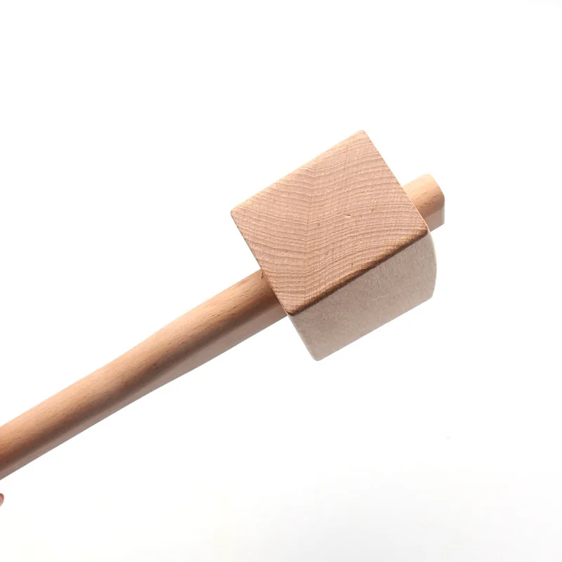 Οξιά Μασίφ Ξύλο Σφυρί Χέρι Εργαλείο Ανθεκτικό ξύλο οξιάς Σφυρί Malle Φορητό Σφυρί Επαγγελματικό Ξύλινο Σφυρί για το Δέρμα Τεχνών