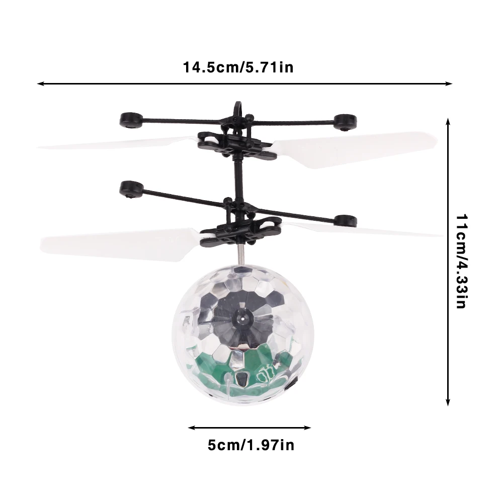 Παιδιά Πολύχρωμα Mini Drone Shinning των ΟΔΗΓΉΣΕΩΝ RC τηλεκατευθυνόμενο Ιπτάμενο Μπάλα Ελικόπτερο Φως Σφαιρών Κρυστάλλου Λάμποντας Παιχνίδια Μαγικό Μπάλα για το Άγχος