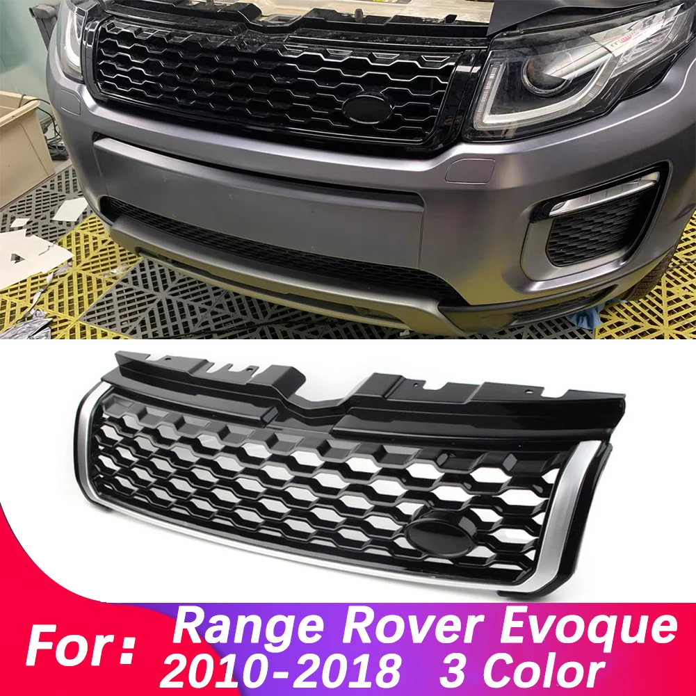 Προφυλακτήρων Αυτοκινήτων Μπροστινή Γρίλια Κέντρο Styling Πάνω Σχάρα Για Το Land Rover Range Rover Evoque 2010 2011 2012 2013 2014 2015 2016 17 2018