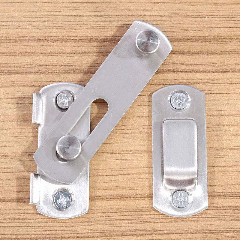 Πόρτα Μπουλόνια Hasp Κλειδαριά Συρτών Πορτών Ολίσθησης Κλειδαριά Από Ανοξείδωτο Χάλυβα Τύπου Σύρτη Για Casement Το Γραφείο Τοποθέτηση Με 4 * Βίδες