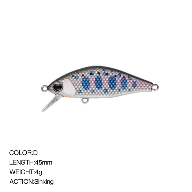 Σκληρό Δόλωμα Σαρδέλα 45mm 4g Wobbler Θελγήτρου Αλιείας της Ιαπωνίας Jerkbait Δόλωμα Πέρκα Pesca Μίνι Ναυάγιο Ασταθείς Δολώματα Σκληρά Βαθιά Τεχνητή